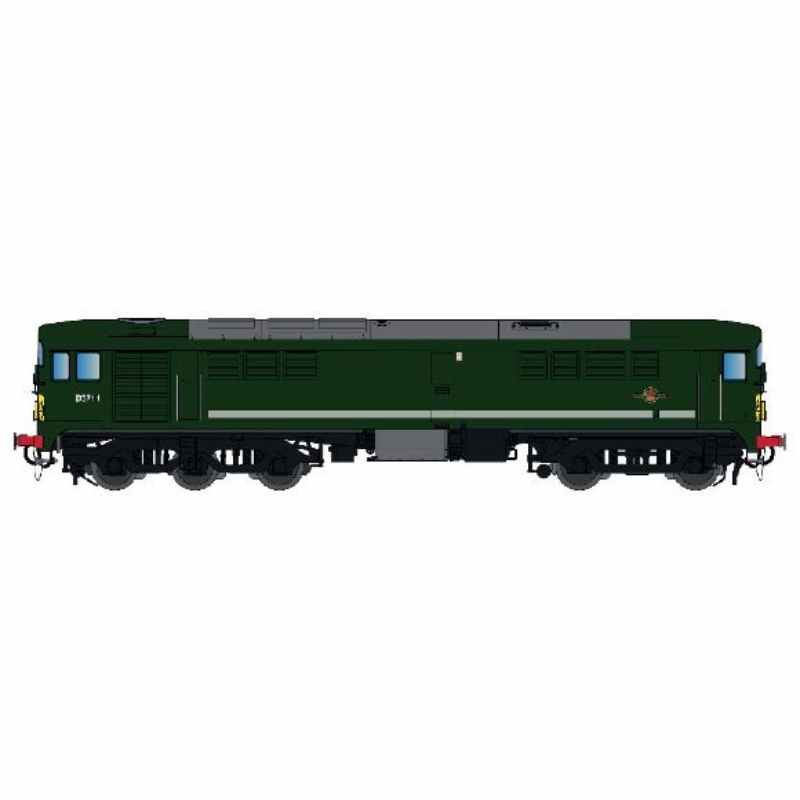 Rapido N GaugeClass 28 D5711 BR Green With Small Yellow Panel - DCC Ready
